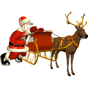 Santa sleigh PNG-38678